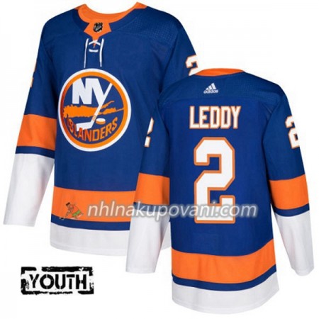 New York Islanders Dresy Nick Leddy 2 Adidas 2017-2018 Modrá Authentic - Dětské